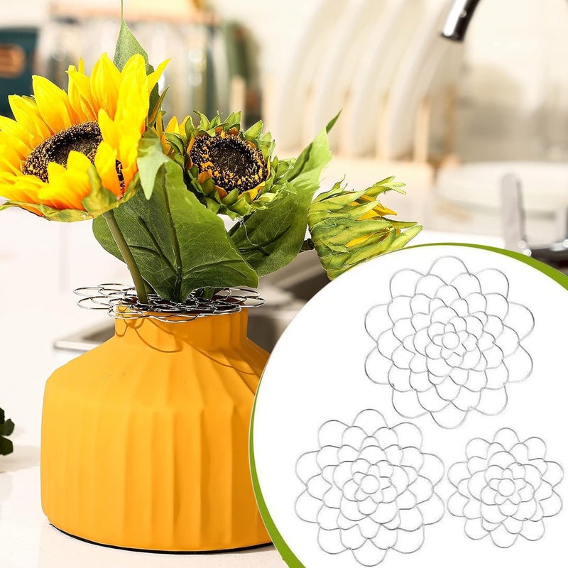 BetterJonny 6Pcs Flower Arrangement Holder, 4/5/6Inch Stainless Steel Wire Flower Arranging Tool DIY Floral Design Reusable Metal Frog Insert for Bouquets, Centerpieces, Tall/Short Vases - Image 4